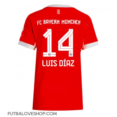Dres Bayern Munich Luis Diaz #14 Domáci pre Ženy 2025-26 Krátky Rukáv Dres Bayern Munich Luis Diaz #14 Domáci pre Ženy 2025-26 Krátky Rukáv
